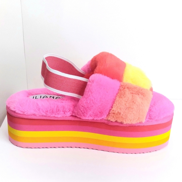 Pink Multicolored Platform Slide - Picture 2 of 6